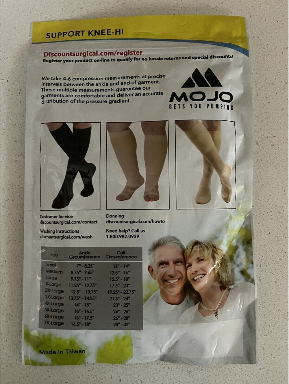NEW Mojo Compression Knee- Hi Stockings Open Toe 20-30mmHg Size XL Beige.